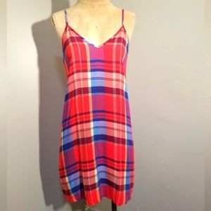 PLAID SUN DRESS PREPPY FALL AUTUMN HIPSTER SO HERITAGE SIZE XS COUNTRY FESTIVAL